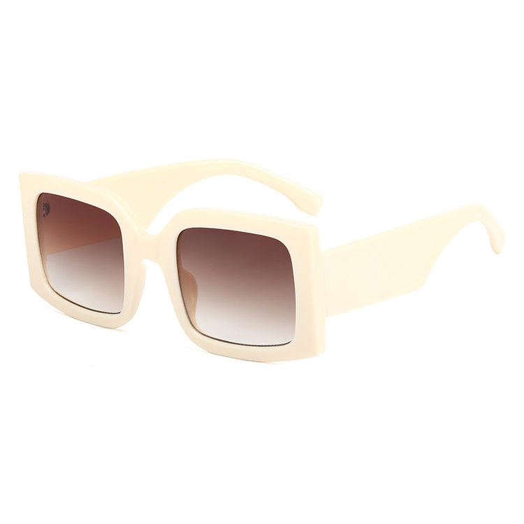 ALEXIA WOMEN'S VINTAGE OVERSIZED UV 400 SQUARE FRAME SUNGLASSES