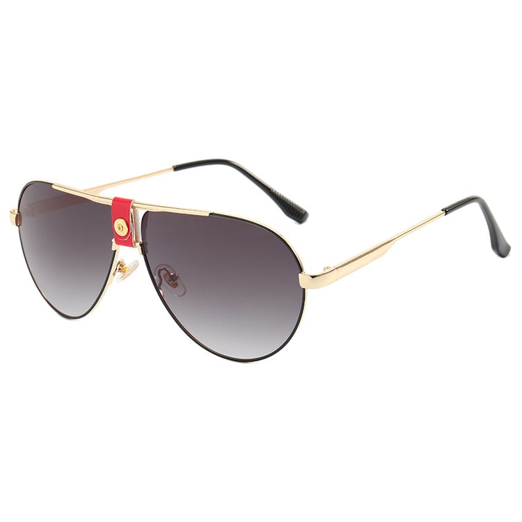 KIERAN METAL AVIATOR FRAME SUNGLASSES -BLACK
