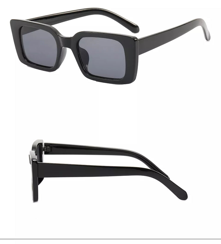 OCEAN SMALL UNISEX UV400  VINTAGE  RECTANGLE METAL FRAME SUNGLASSES