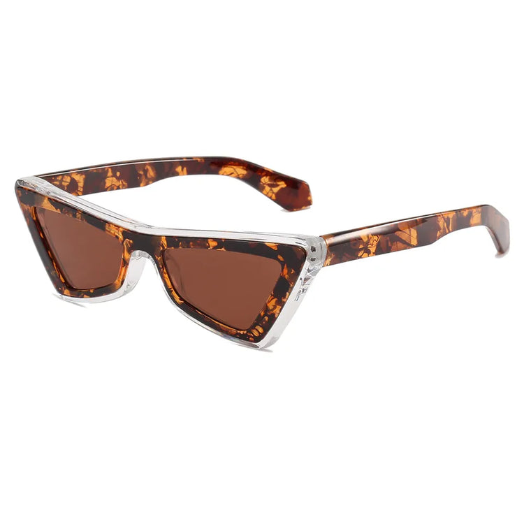 SUMMER VINTAGE TRIANGLE FRAME CAT-EYE UV400 SUNGLASSES