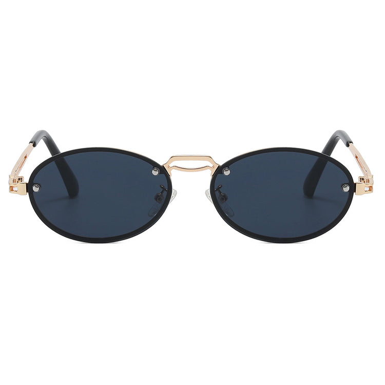 DALE GOLD OVAL UNISEX UV400 METAL FRAME SUNGLASSES