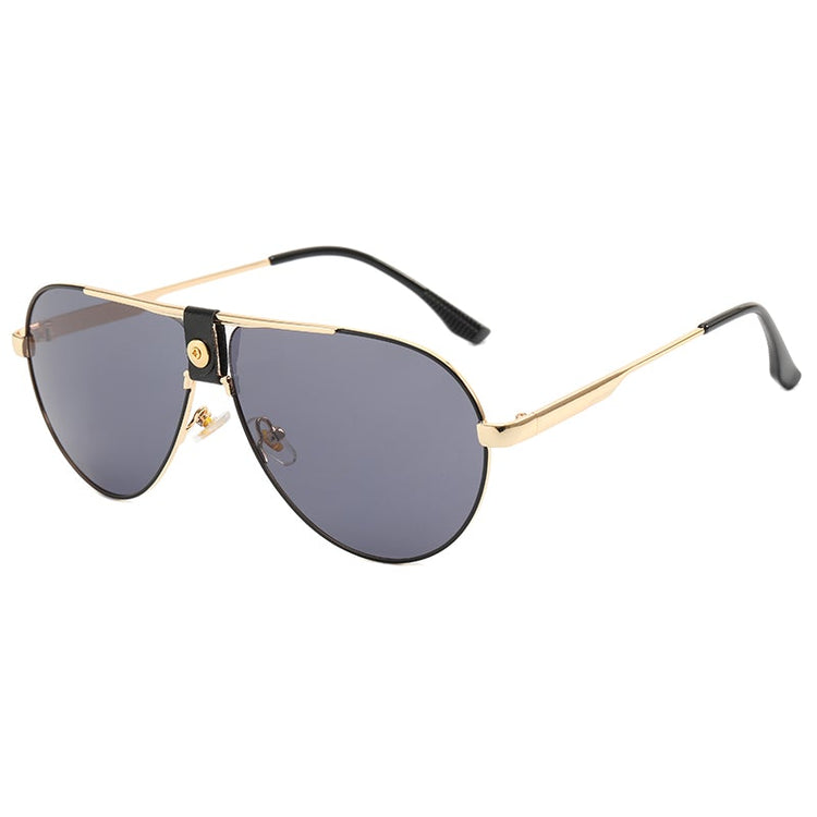 KIERAN METAL AVIATOR FRAME SUNGLASSES -BLACK