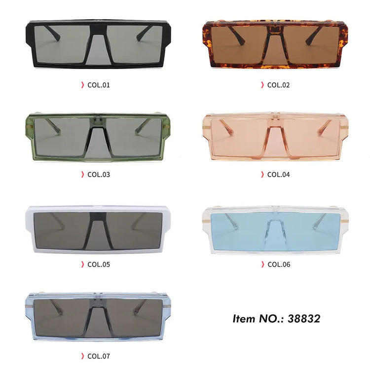JAY UNISEX FLAT TOP VISOR SQUARE FRAME SUNGLASSES