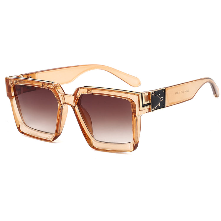 BAILEY UNISEX GRADIENT LENS BLOCK FRAME SUNGLASSES