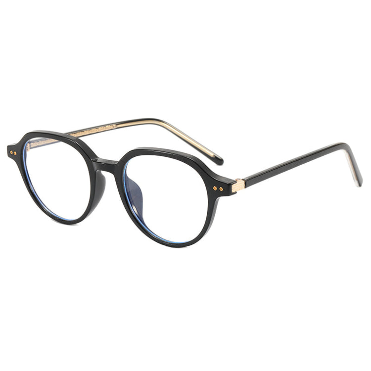 Zaid Unisex Vintage Round Frame Anti-Blue Light Glasses