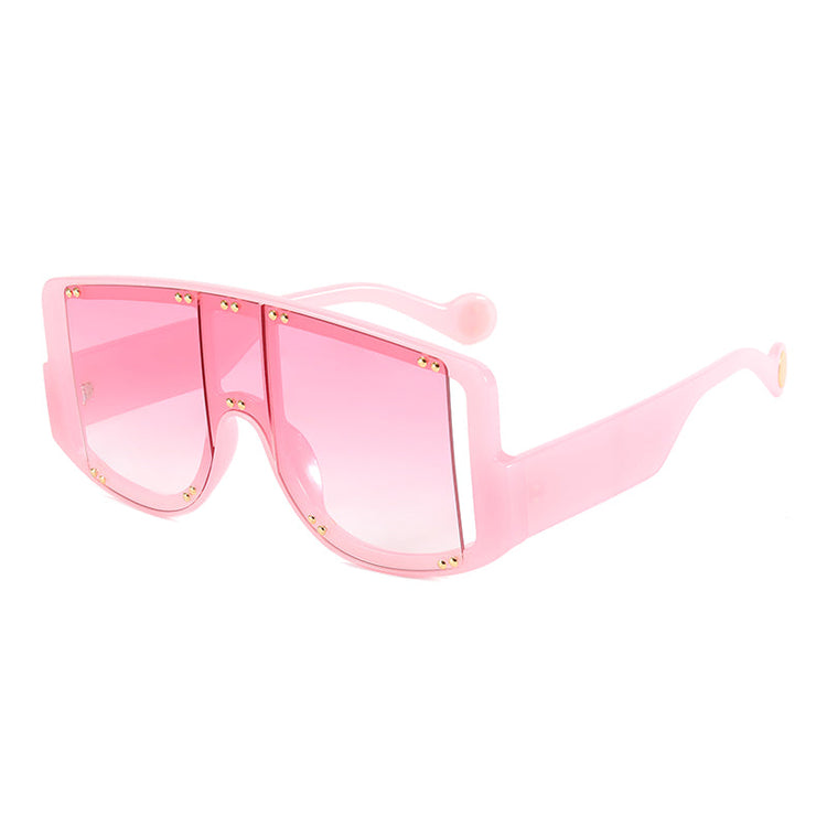 AVERY WOMEN'S UV 400 OVERSIZED BOLD SHIELD FRAME SUNGLASSES