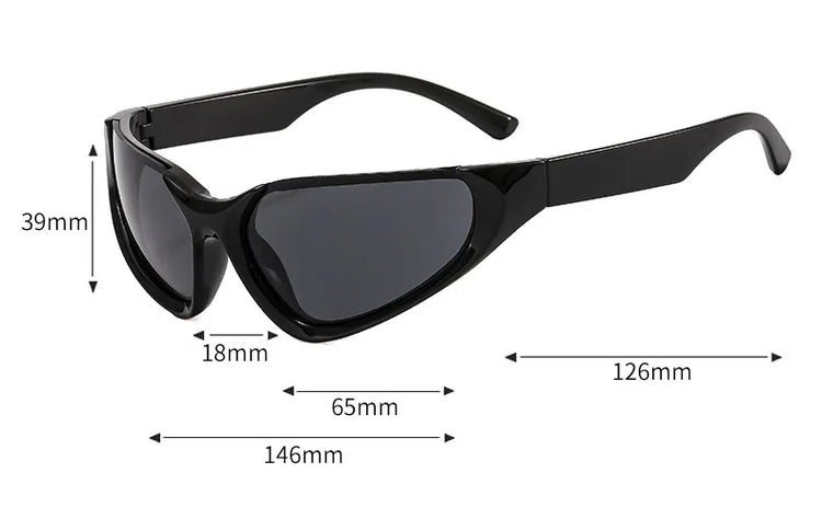 COREY UNISEX UV400 FUTURISTIC CAT EYE VINTAGE CAT EYE SUNGLASSES