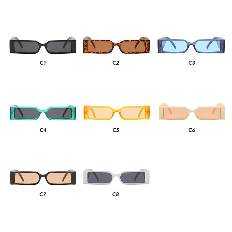 MIA SMALL UNISEX UV400 VINTAGE RECTANGLE SUNGLASSES