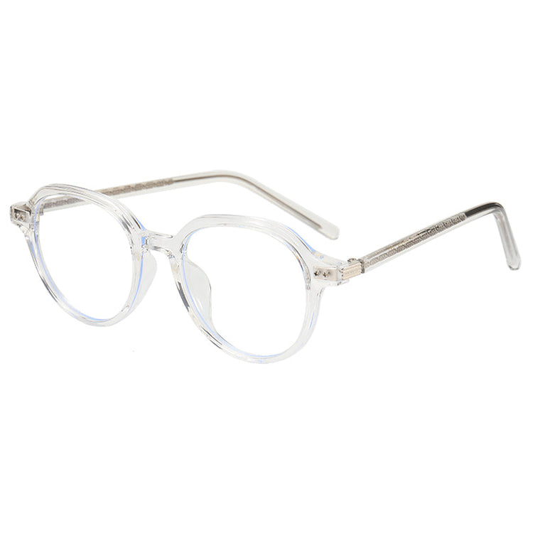 Zaid Unisex Vintage Round Frame Anti-Blue Light Glasses