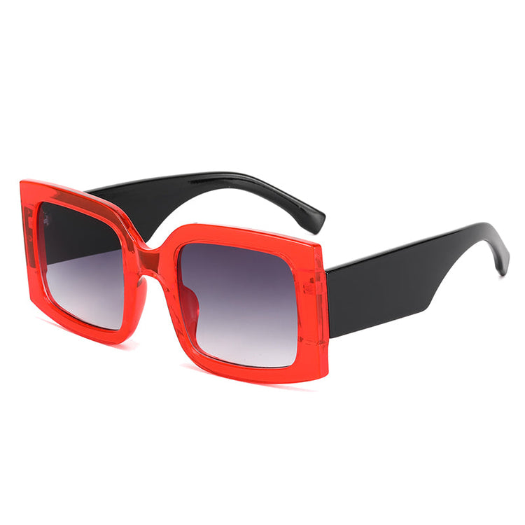 ALEXIA WOMEN'S VINTAGE OVERSIZED UV 400 SQUARE FRAME SUNGLASSES