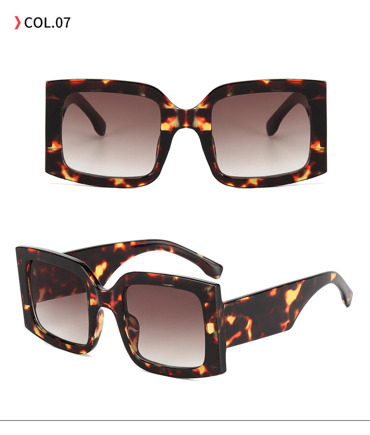 ALEXIA WOMEN'S VINTAGE OVERSIZED UV 400 SQUARE FRAME SUNGLASSES