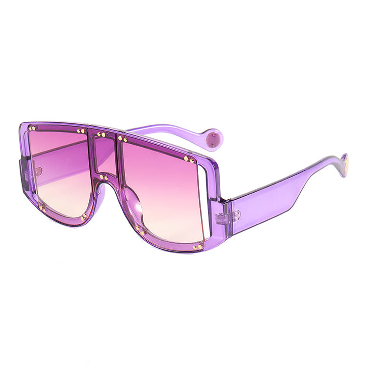 AVERY WOMEN'S UV 400 OVERSIZED BOLD SHIELD FRAME SUNGLASSES