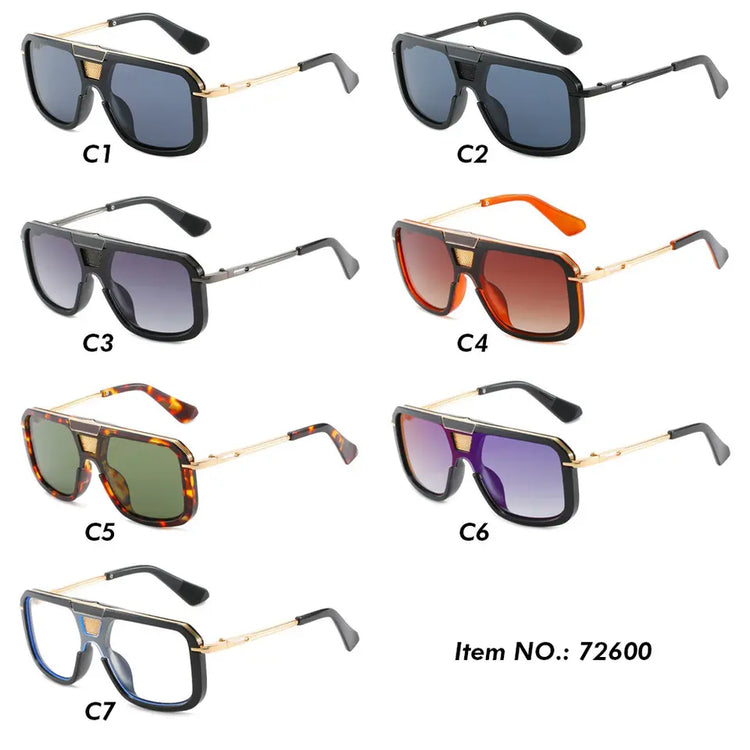 JAY MEN'S OVERSIZED UV 400 AVIATOR FRAME SUNGLASSES