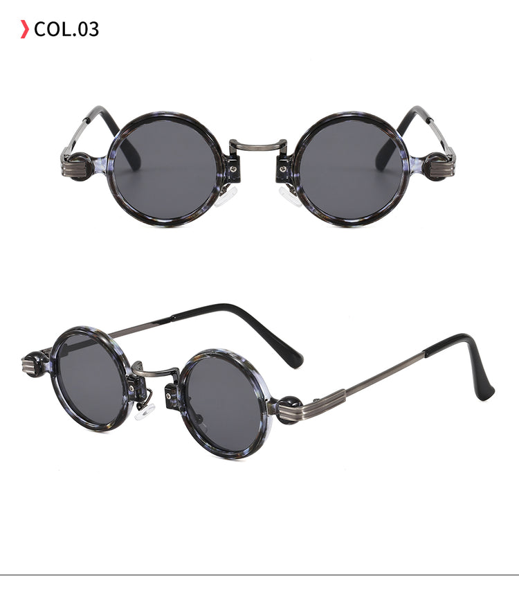 LEE UNISEX UV400 SMALL RETRO STEAMPUNK ROUND GLASSES