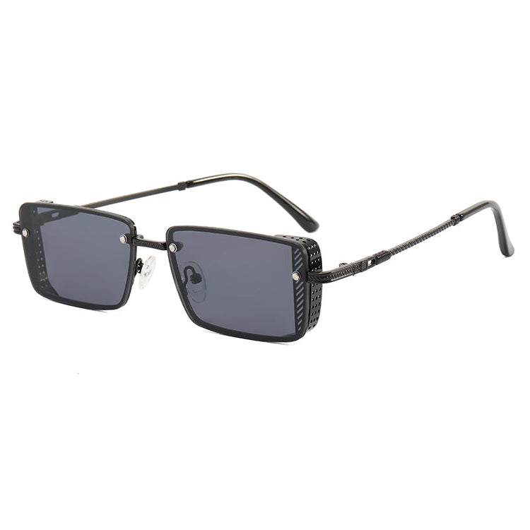 DON UNISEX SMALL RECTANGULAR METAL FRAME UV 400 SUNGLASSES