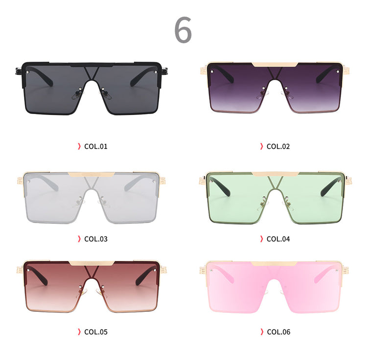 AIDEN UNISEX UV 400 RECTANGLE FRAMELESS FLAT-TOP SHADES