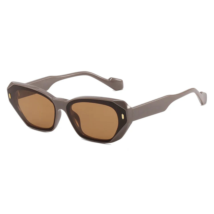 Kaiya Unisex Narrow Cat-Eye UV400 Sunglasses