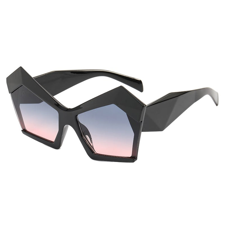 BROOKE RETRO VINTAGE POLYGON OVERSIZED SUNGLASSES - MINT