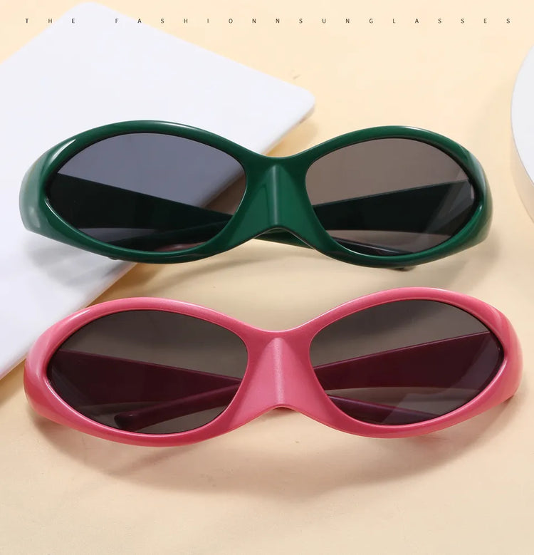 ABEL UNISEX  UV400 SMALL RETRO  OVAL FRAME  SUNGLASSES