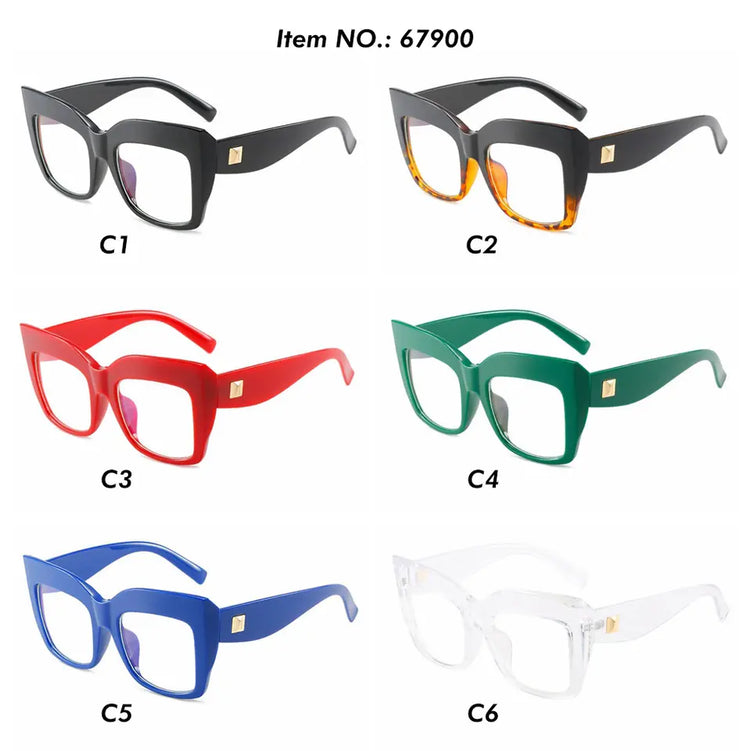 RENEE WOMEN'S SQUARE CAT EYE FRAME ANTI BLUE LIGHT GLASSES