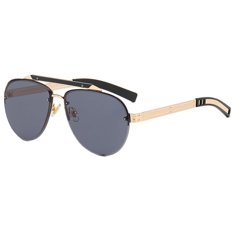 PARKER MEN'S METAL AVIATOR FRAME UV400 GRADIENT SUNGLASSES