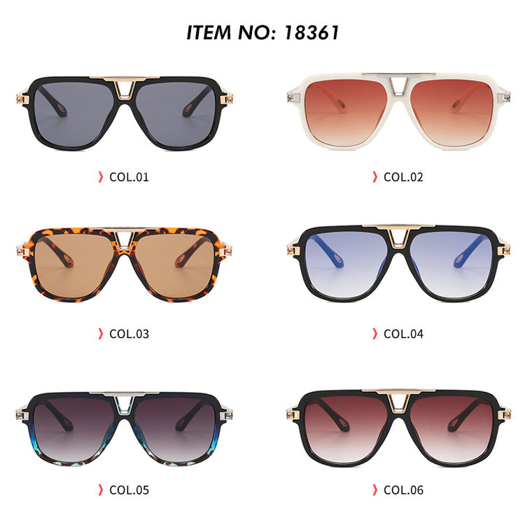 KYLO UNISEX SQUARED PILOT METAL FRAME UV400 GRADIENT SUNGLASSES