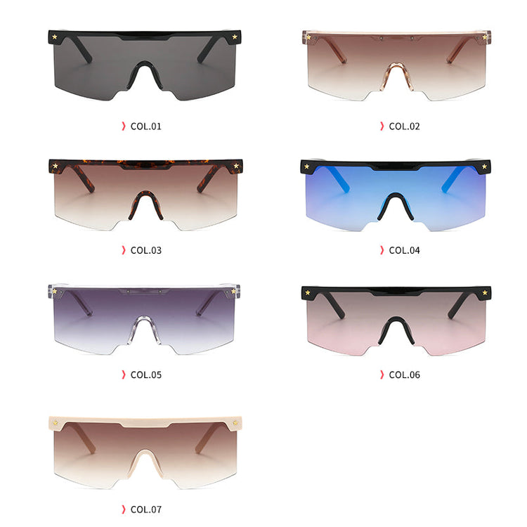 PHOENIX UNISEX UV400 FLAT TOP SHIELD FRAME SUNGLASSES