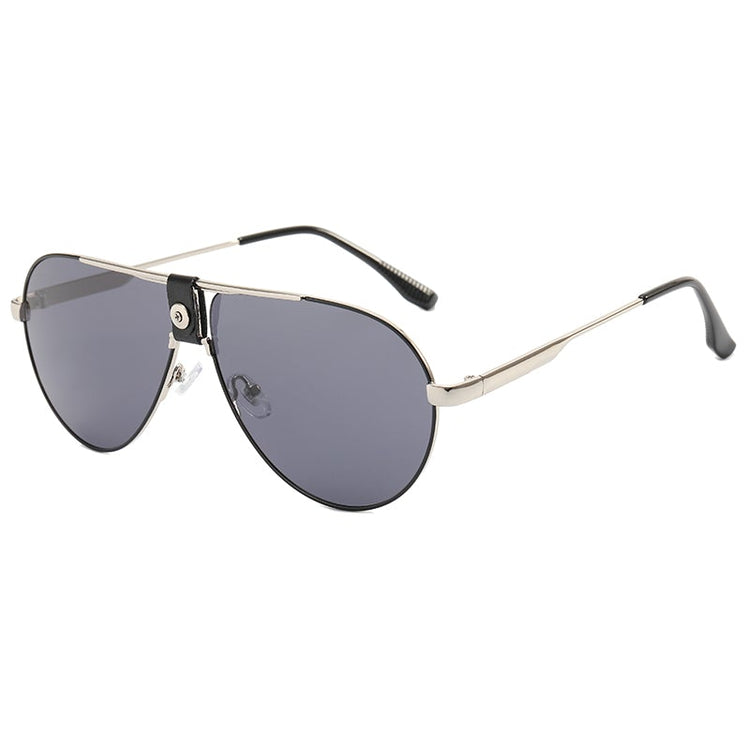 KIERAN METAL AVIATOR FRAME SUNGLASSES -BLACK