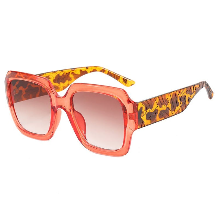 AZURE WOMENS RETRO OVERSIZED SQUARE UV 400 SUNGLASSES
