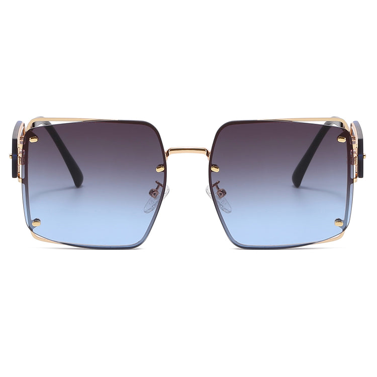 CAMERON UNISEX UV400 SQUARE METAL FRAME SUNGLASSES