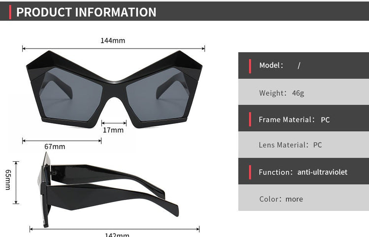 BROOKE RETRO VINTAGE POLYGON OVERSIZED SUNGLASSES - MINT