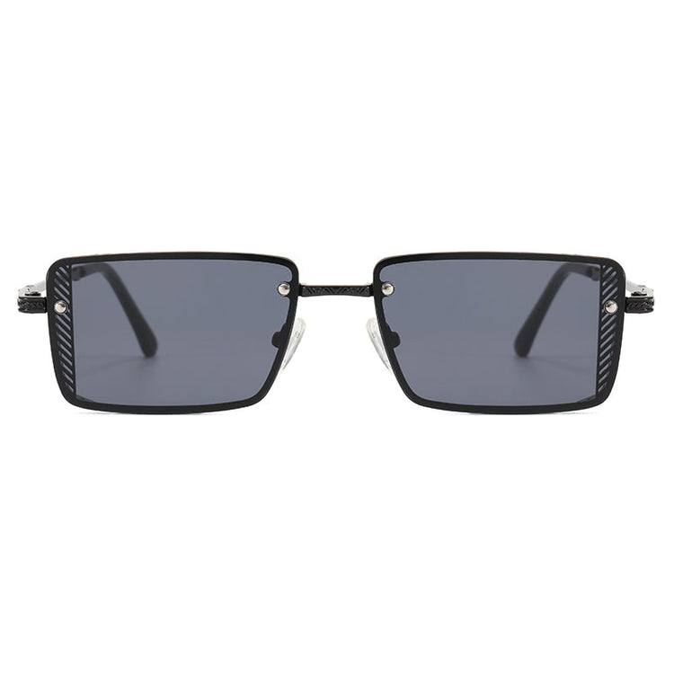 DON UNISEX SMALL RECTANGULAR METAL FRAME UV 400 SUNGLASSES