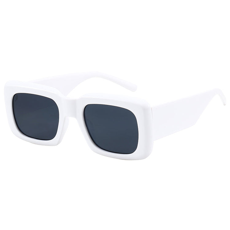TONI UNISEX RETRO THICK UV 400 RECTANGLE FRAME SUNGLASSES