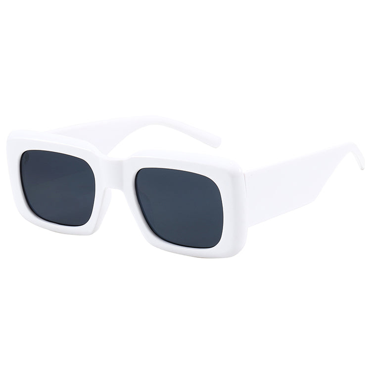 TONI Unisex Retro Thick Rectangle UV400 Sunglasses