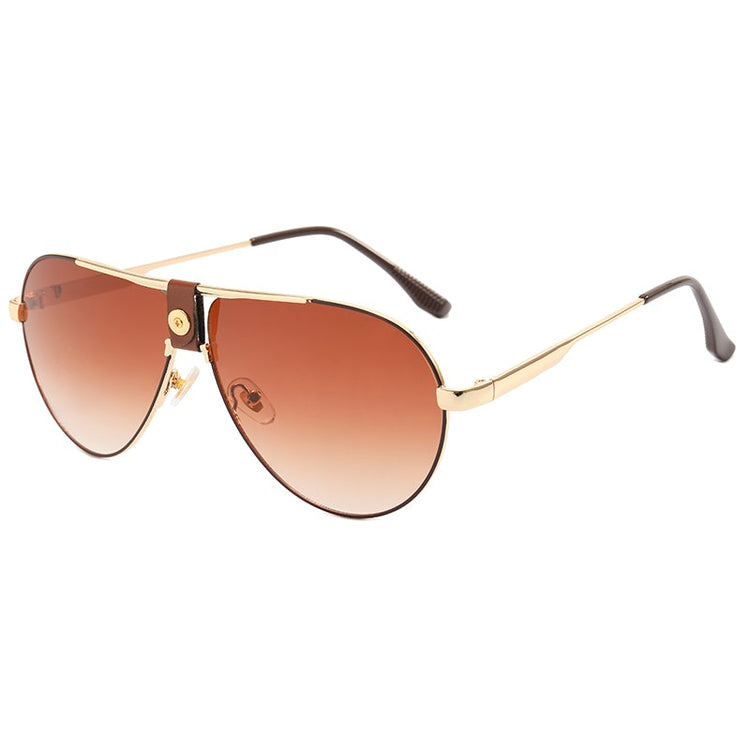 KIERAN METAL AVIATOR FRAME SUNGLASSES -BLACK