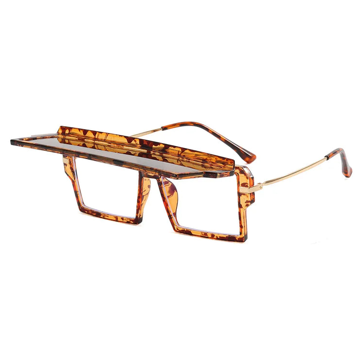 JAY UNISEX FLAT TOP VISOR SQUARE FRAME SUNGLASSES