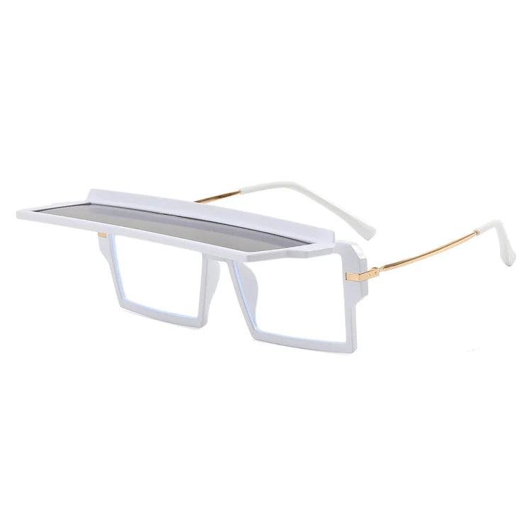 JAY UNISEX FLAT TOP VISOR SQUARE FRAME SUNGLASSES