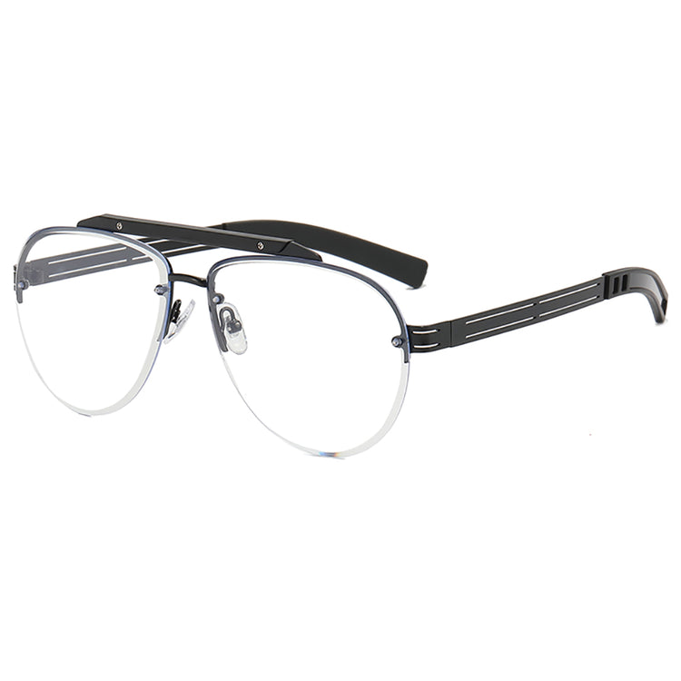 PARKER MEN'S METAL AVIATOR FRAME UV400 GRADIENT SUNGLASSES