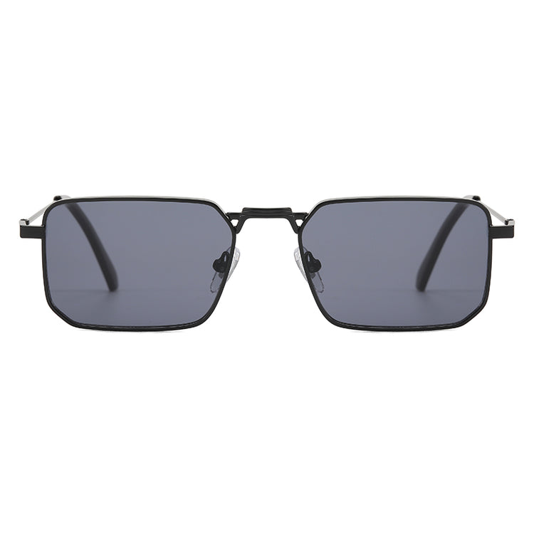 Warren Men's Small Rectangle Metal Frame Sunglasses
