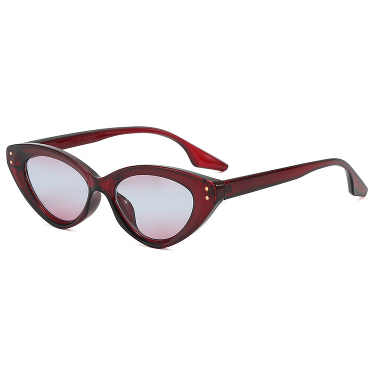 QUINN WOMEN'S UV400 SMALL TRIANGLE CAT-EYE FRAME SUNGLASSES