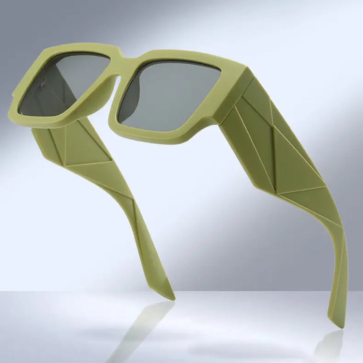 LEITH UNISEX OVERSIZED CHUNKY SQUARE FRAME UV 400 SUNGLASSES
