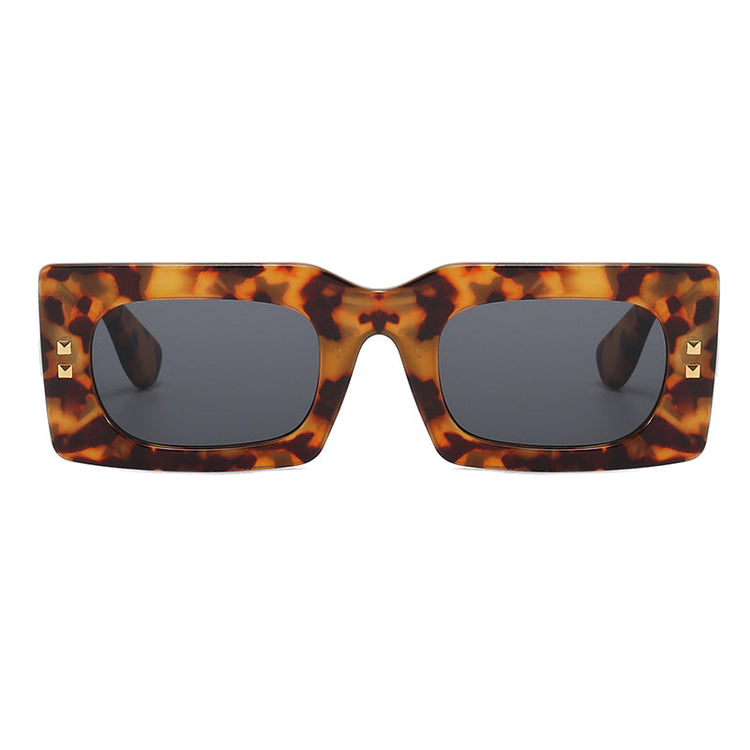 SHAE WOMEN'S SMALL VINTAGE UV400 RECTANGULAR FRAME VINTAGE SUNGLASSES