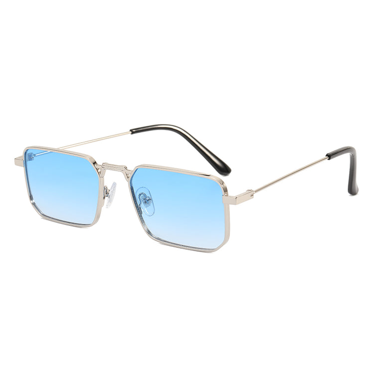 Warren Men's Small Rectangle Metal Frame Sunglasses