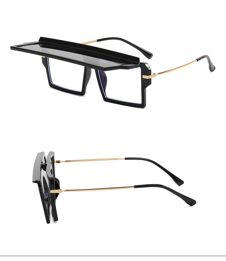 JAY UNISEX FLAT TOP VISOR SQUARE FRAME SUNGLASSES