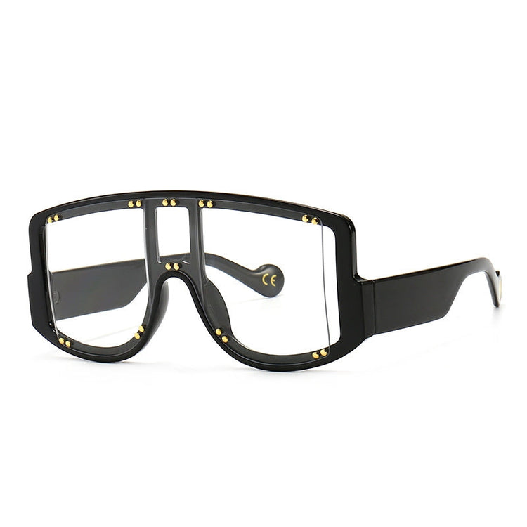 AVERY WOMEN'S UV 400 OVERSIZED BOLD SHIELD FRAME SUNGLASSES