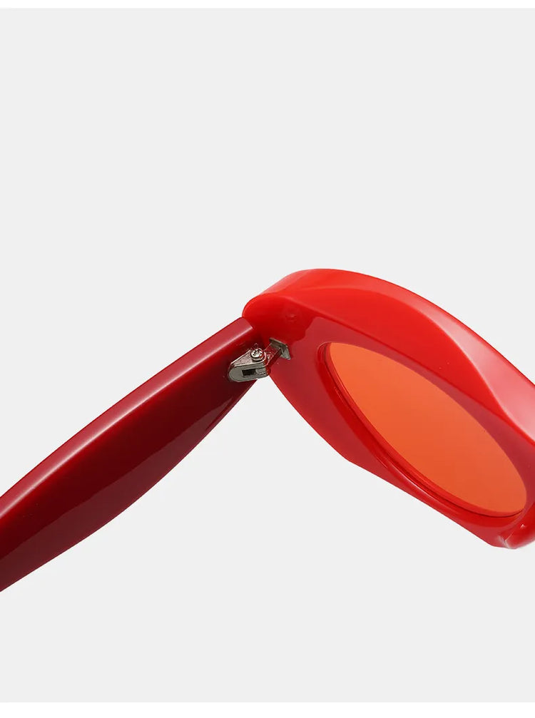 KHLOE SMALL VINTAGE TINTED RETRO OVAL CAT-EYE SUNGLASSES