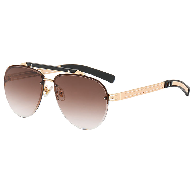 PARKER MEN'S METAL AVIATOR FRAME UV400 GRADIENT SUNGLASSES