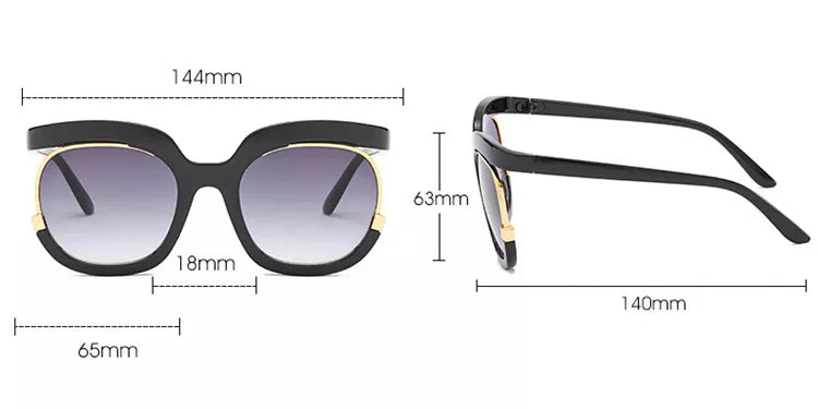 ERYKAH WOMEN'S UV400 OVERSIZED SQUARE FRAME SUNGLASSES