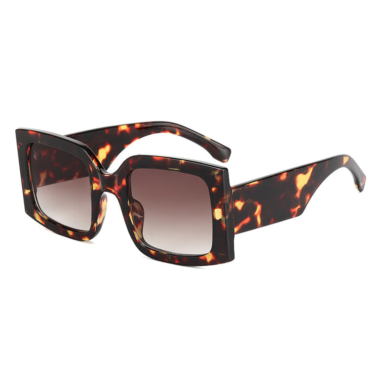 ALEXIA WOMEN'S VINTAGE OVERSIZED UV 400 SQUARE FRAME SUNGLASSES