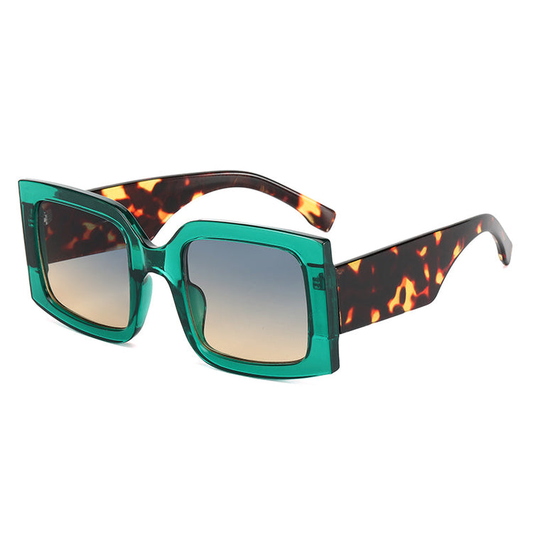 ALEXIA WOMEN'S VINTAGE OVERSIZED UV 400 SQUARE FRAME SUNGLASSES